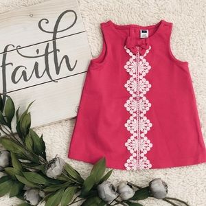 *EASTER* Janie & Jack lace ribbon ponte dress